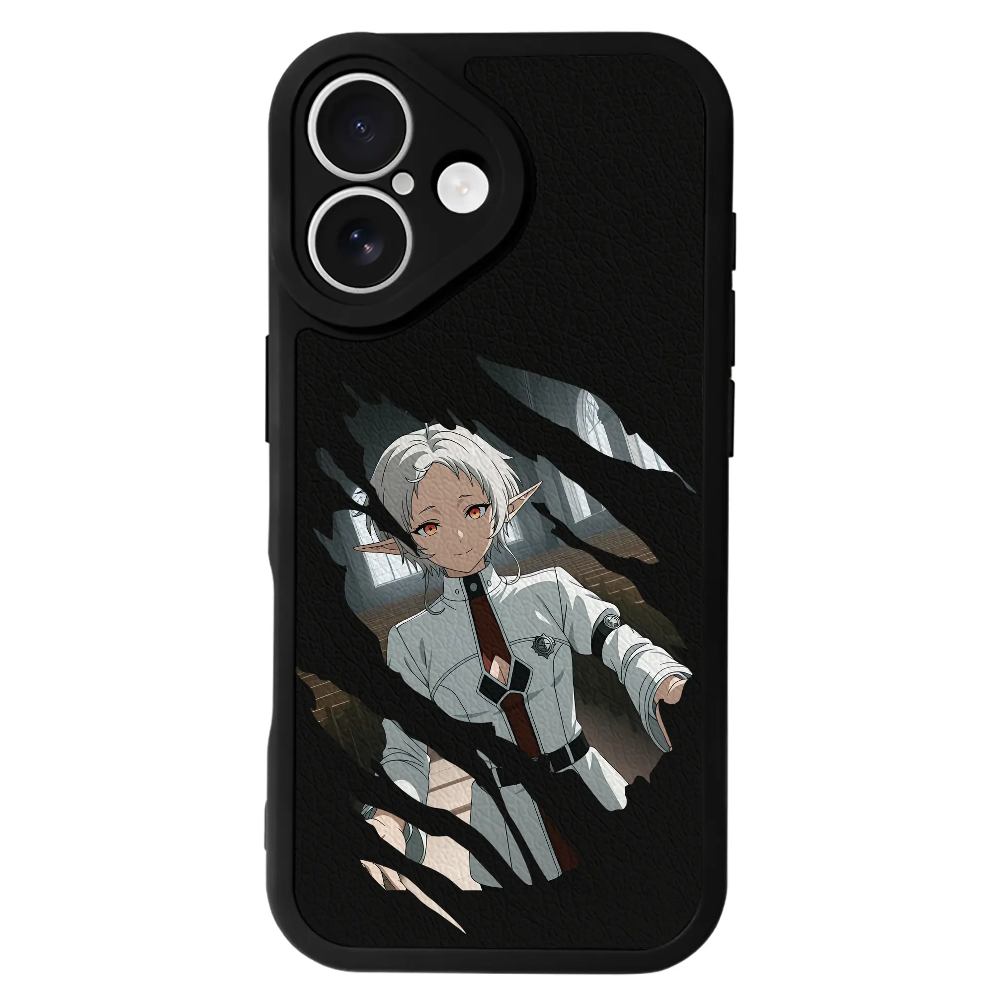 無職転生 グッズ,シルフィエット - IPhone 16シリーズ対応 ・ シリコンスマホケース ・ レザー調 ・ 高精度フィット ・ 耐衝撃 ・ ワイヤレス充電対応 ・ 精密カット